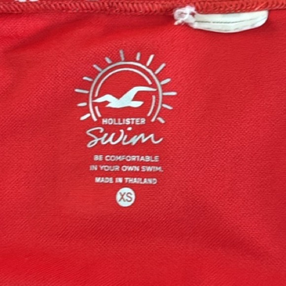 Hollister Swim Red and White Floral Print Bikini with Padded Top Size XS - Picture 3 of 8